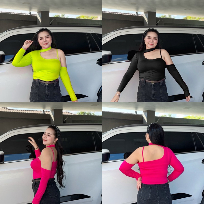 P39-S2H2🌹งานสั่งตัด ❤️ ไหล่ I ผ้า เรย่อน เนื้อนิ่ม ไหล่แยก คอแต่งโชว์เกอร์ แต่งสายเดี่ยว