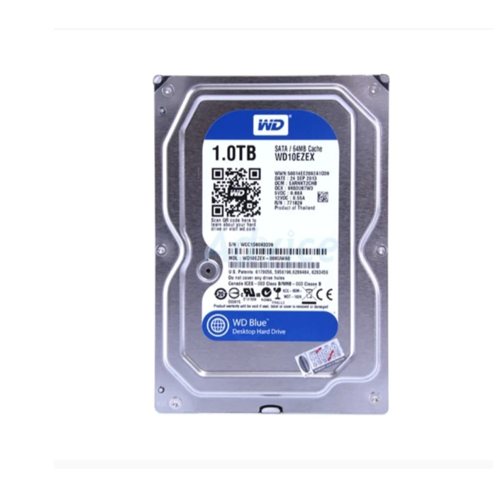 1 TB HDD WD BLUE (7200RPM, 64MB, SATA-3, WD10EZEX)