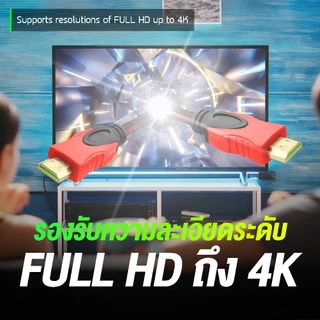 YOUDA สาย HDMI to HDMI รับประกัน 1ปี มีขนาด 1.5M/3M/5M/10M ให้เลือก สายถักอย่างดี YD-HDRB สายต่อจอ HDMI Support 1080P