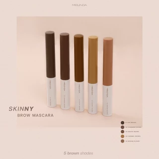 (MC3115) MEILINDA Skinny Brow Mascara 4g. เมลินดา สกินนี่ บราว มาสคาร่าคิ้ว 5 เฉดสี โทนน้ำตาล