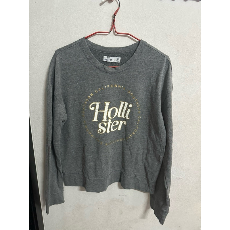 เสื้อแขนยาว HOLLISTER สีเทา มือสองของแท้💯