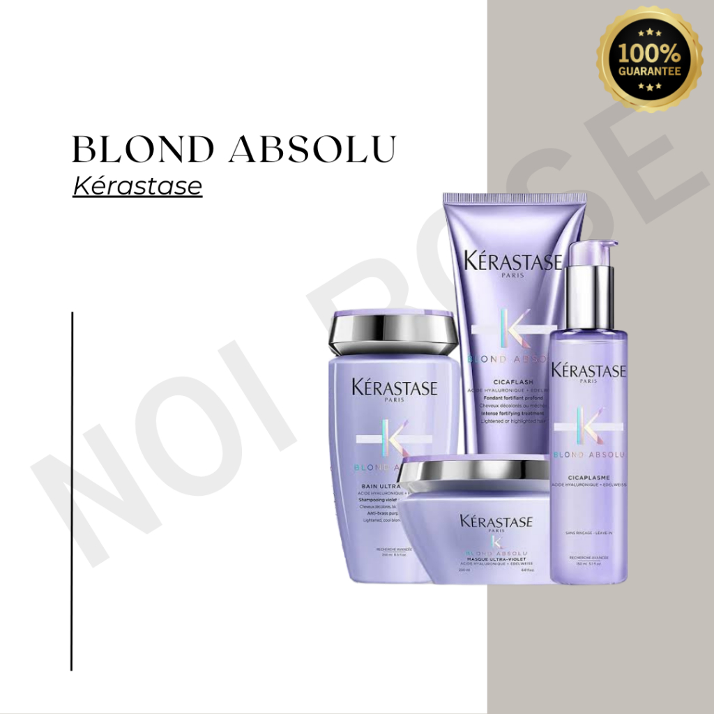 Kerastase Blond Absolu Silver Shampoo /Fondant /Masque /Cicaplasme แชมพูม่วง สำหรับผมผ่านการฟอก