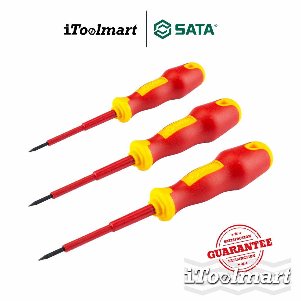 SATA ไขควงแบน 613X VDE มีหลายขนาดให้เลือก