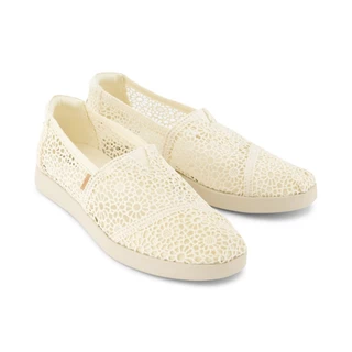 TOMS รองเท้าลำลองผู้หญิง สลิปออน รุ่น Alpargata Plus Natural Moroccan Crochet (CG) รองเท้าลิขสิทธิ์แท้