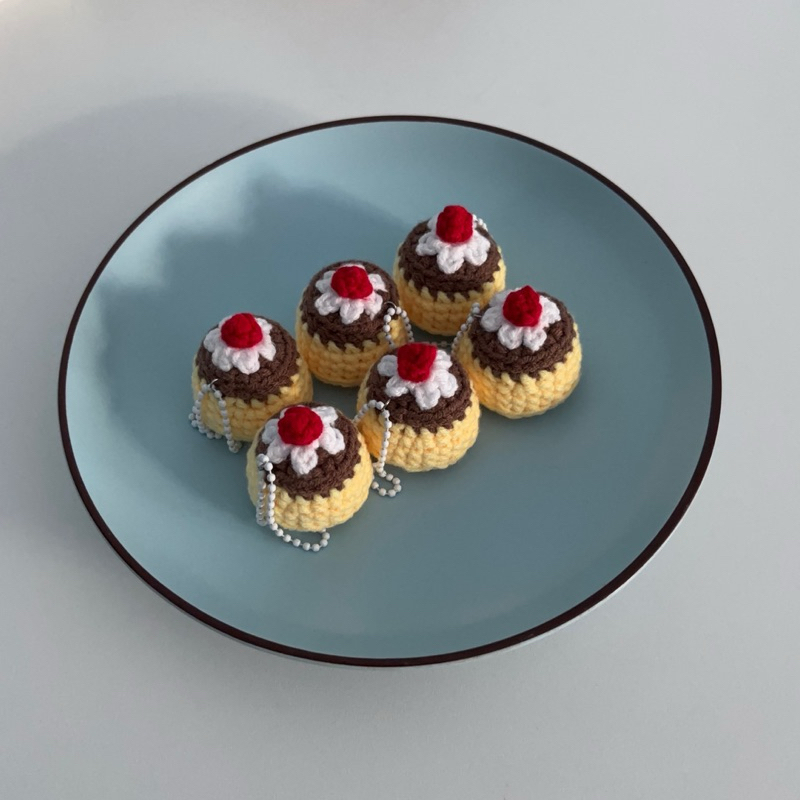 🍮PUDDING KEYCHAIN พวงกุญแจไหมพรมพุดดิ้ง