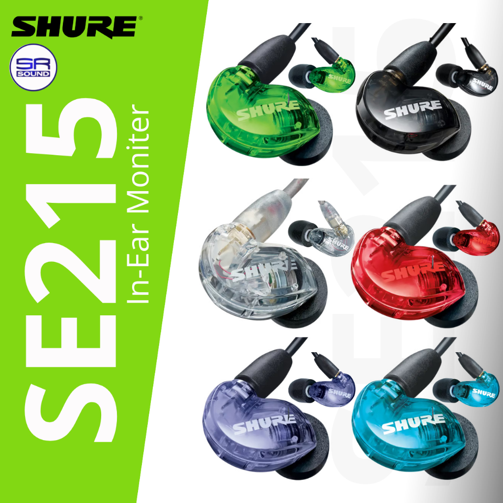 SHURE SE215 Pro In-Ear Moniter Headphone หูฟังอินเอียร์ มอนิเตอร์ Dynamic Micro Driver ประกันมหาจักร