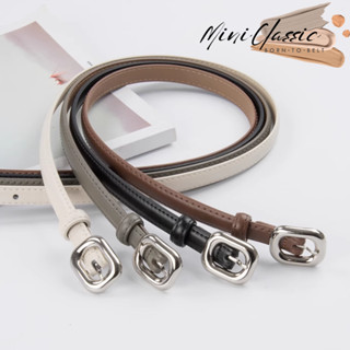 𝐶𝑙𝑎𝑠𝑠𝑖𝑐 𝟸𝟶𝟸𝟻🇹🇭 เข็มขัดหนัง เส้นเล็ก 1.5 cm มินิมอล เข็มขัดสี…