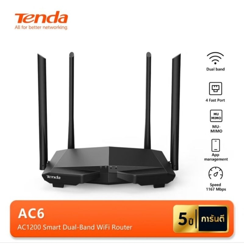 Router TENDA (AC10U) Wireless AC1200 Dual Band Gigabit