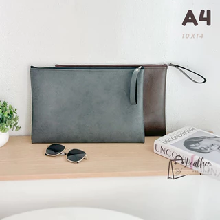 กระเป๋าหนัง A4 รุ่นยอดฮิต กันน้ำได้ (10x14)