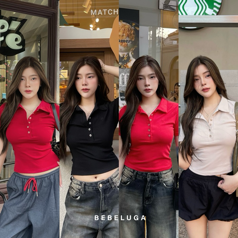 BEBELUGA – Remi top เสื้อโปโลเข้ารูป