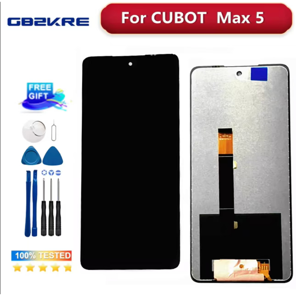 6.95 "ต้นฉบับสำหรับ Cubot Max 5 จอแสดงผล LCD + การเปลี่ยนการประกอบหน้าจอสัมผัสทดสอบได้ดีสำหรับ Cubot
