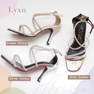 Arista ( 🇹🇭 Ready to ship) รองเท้าส้นสูง 4.0 นิ้ว เพชรไขว้คา…