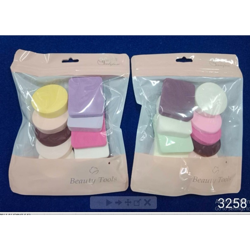 (ยกโหล 12 ชิ้น) No.236  พัฟ สีเหลี่ยม/วงกลม หัวใจ อุปกร์แต่งหน้า สุ่มแบบ