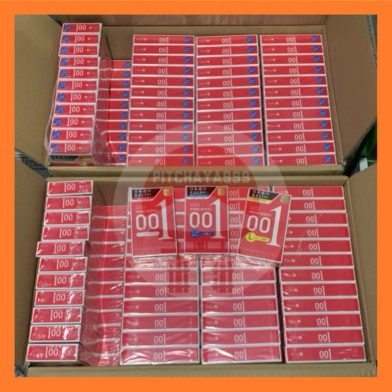 🇯🇵 Okamoto 0.01 Zero One ถุงยางอนามัย โอกาโมโต้ 0.01 ไซส์ 52 มม. 54 มม. บางที่สุดในโลก