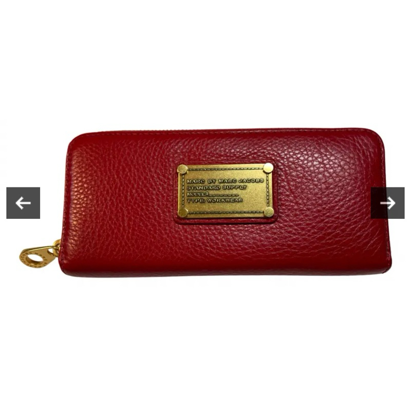 กระเป๋าสตางค์ ของแท้ มือสองMarc by Marc Jacobs Leather wallet Good condition Red, Leather