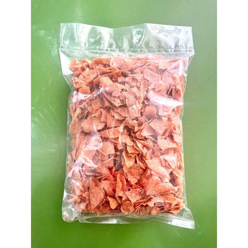 เศษเล็กหมูแผ่นกรอบขนาด 500 กรัม ราคา 125 บาท