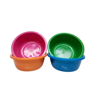 *2499* PH กะละมังพลาสติกทรงกลม กะละมังล้างผักผลไม้ กะละมังพลาสติก ทนทาน 25x11ซม สีชมพู เขียว ฟ้า ส้ม