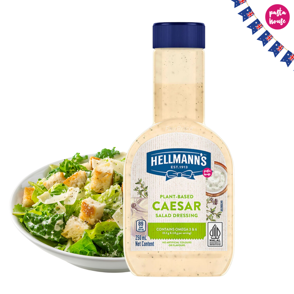 น้ำสลัดซีซาร์ Hellmann's Plant Base Caesar Salad Dressing 250ml จากออสเตรเลีย