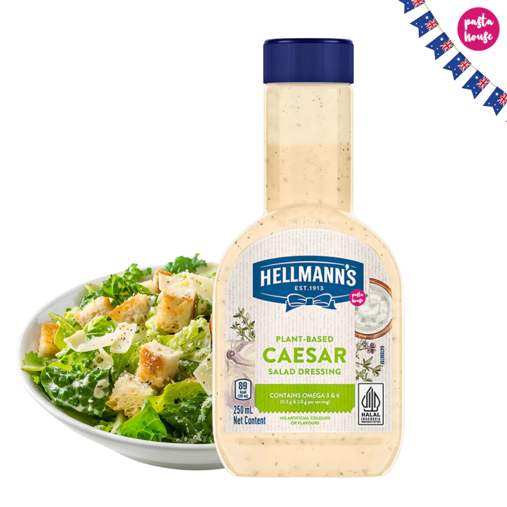น้ำสลัดซีซาร์ Hellmann's Plant Base Caesar Salad Dressing 250ml จากออสเตรเลีย