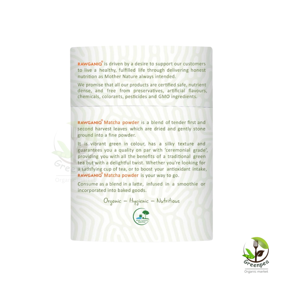 Rawganiq Matcha Powder AA ผง มัทฉะ ออร์แกนิค ผงชาเขียว ขนาด 100 กรัม ผสมเครื่องดื่ม ของหวาน รอแกนิค - รูปที่ 2
