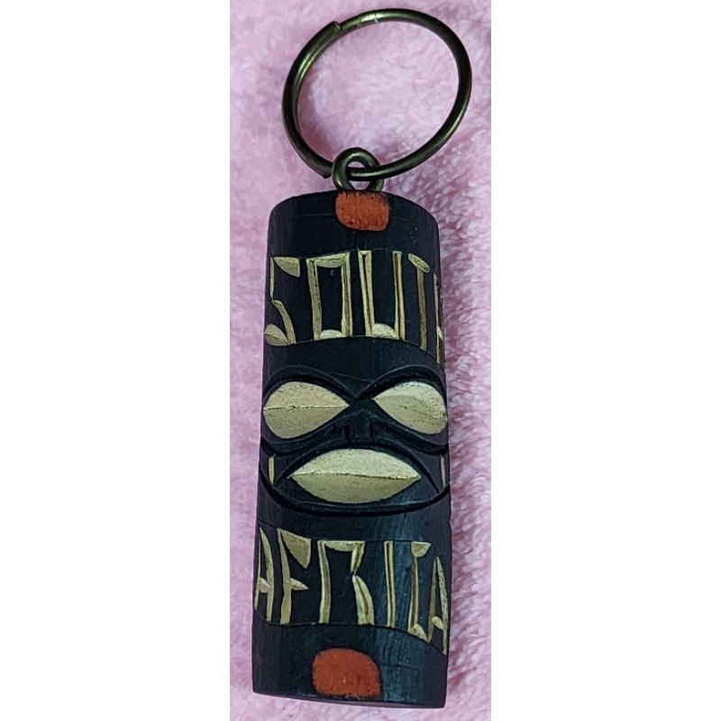 พวงกุญแจ​ไม้แกะสลัก​ South​ Africa​ (เบอร์​3)