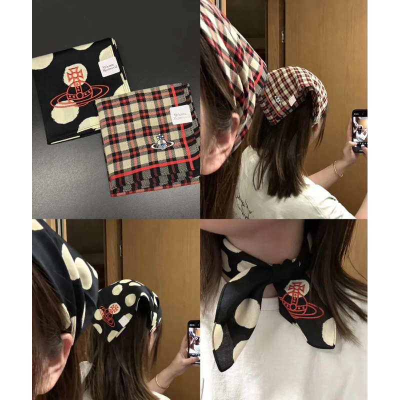 ꒰ พร้อมส่ง ꒱ ผ้า Vivienne Westwood, ผ้า Polo, ผ้า Kade Spade จากญี่ปุ่น 🇯🇵 (ของแท้) / ผ้าพันคอ ผ้าเช็ดหน้าวิเวียน