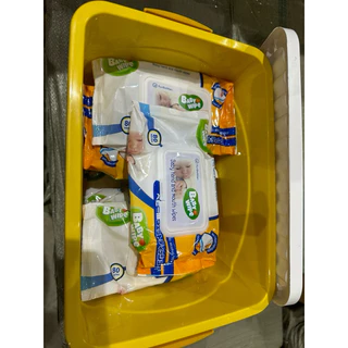 พร้อมส่ง ทิชชูเปียก 10 ห่อ (ห่อละ 80 แผ่น) แถมฟรีกล่องใส่ของอเนกประสงค์สุดน่ารัก ลายเป็ด ลายผึ้งsf90