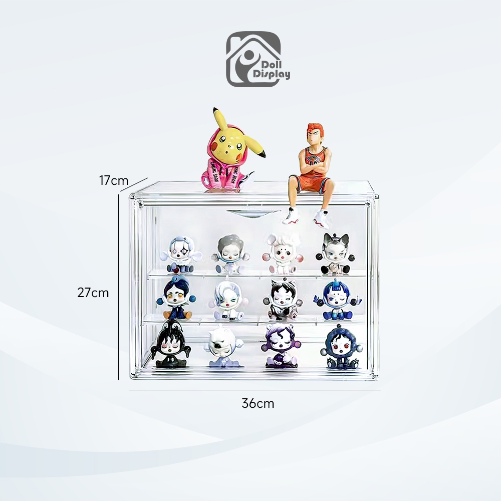 กล่องใส่โมเดล กล่องใส่ art toy กล่องใส่ตุ๊กตา ที่เก็บของสะสม labubu ของแต่งห้อง ทันสมัยและเรียบง่าย ประหยัดพื้นที่