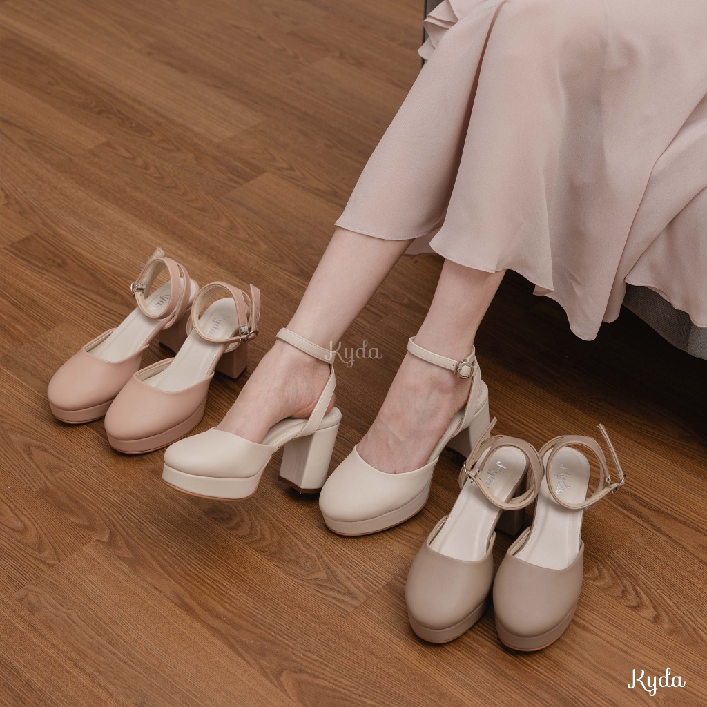 *หน้ากว้างแนะนำเพิ่ม1ไซส์ * Kyda รุ่น Emily 👠 ส้นสูง 3.5 นิ้ว หนังนุ่ม ใส่สบาย บุซับในกำมะหยี่สุดนุ่ม ✨