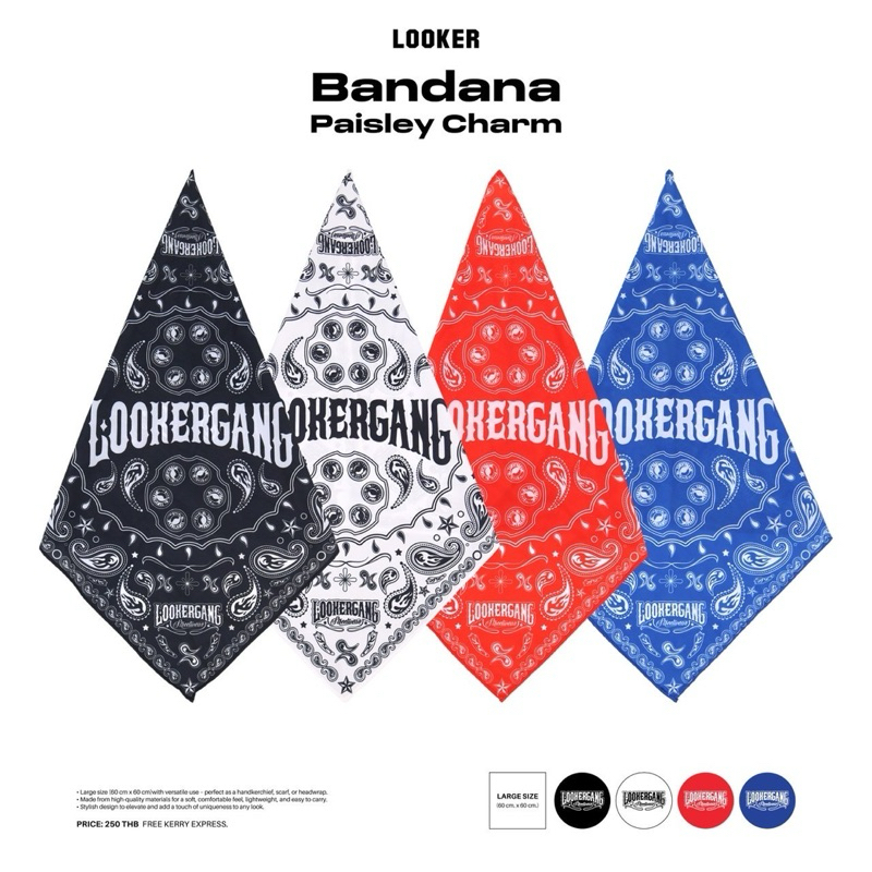 ผ้าพันคอLOOKER - Bandana Paisley Charm