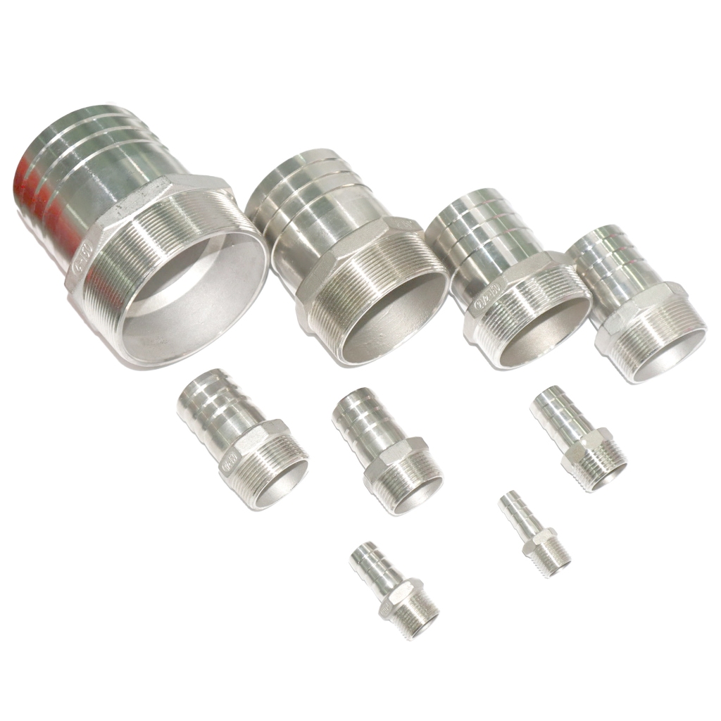 SHARK แป๊ปลด แป็ปลด สแตนเลส304 ขนาด 2 - 3 นิ้ว เกลียวนอก หางปลาไหล (2