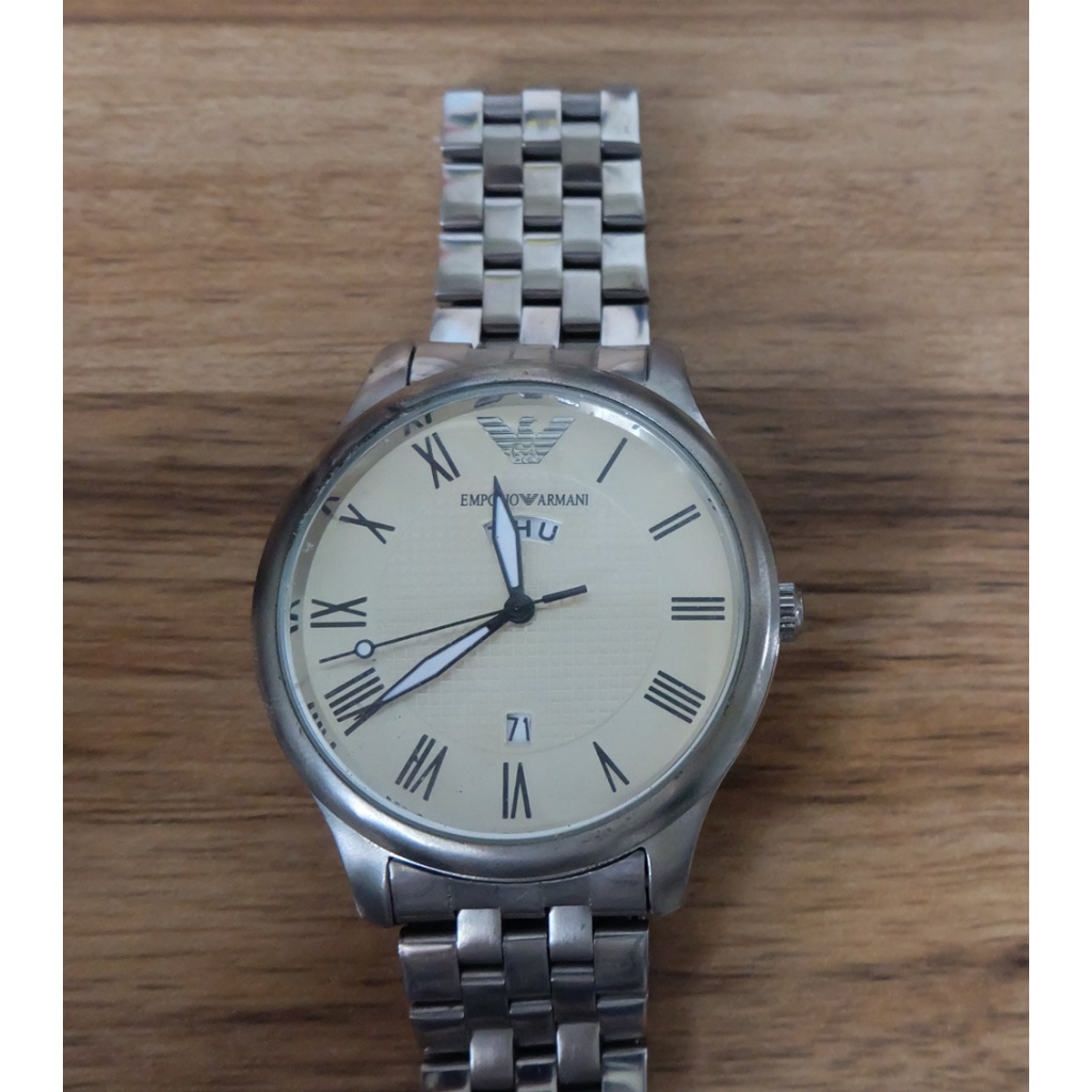 นาฬิกา Emporio Armani AR-518m Watch Size 42mm สีเงิน มือสอง