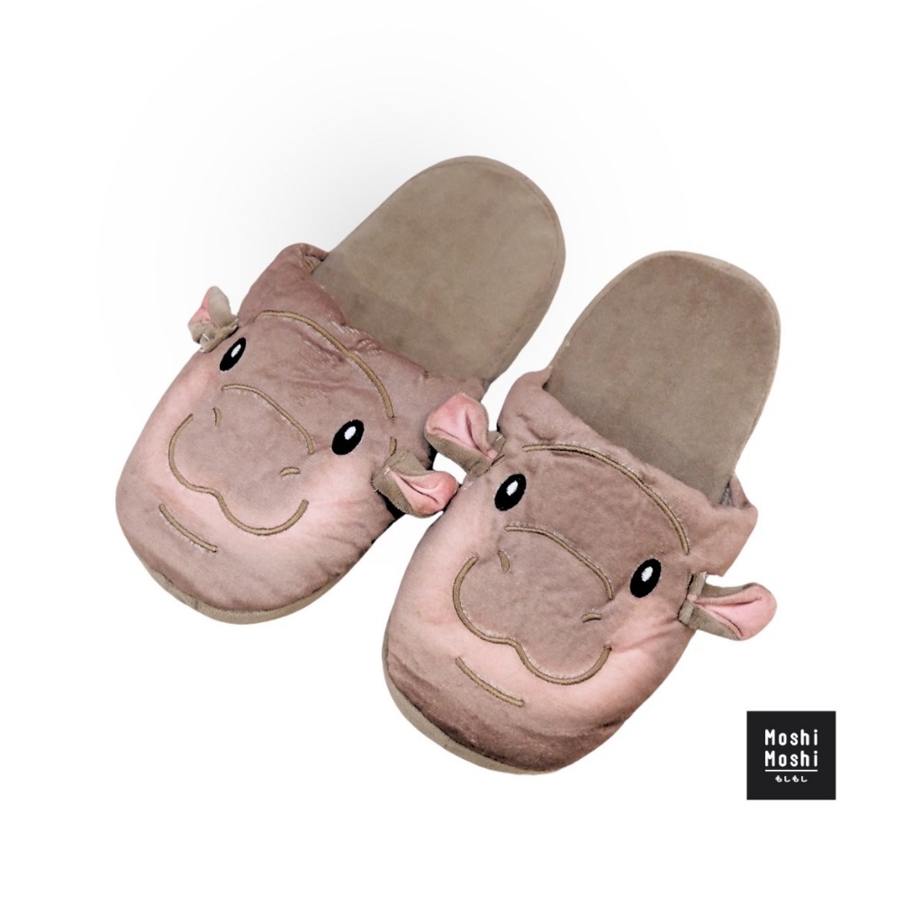 Moshi Moshi รองเท้าเดินในบ้าน Moodeng รองเท้าแตะสลิปเปอร์ Slipper ลายหมูเด้ง รุ่น 8100034496-34497