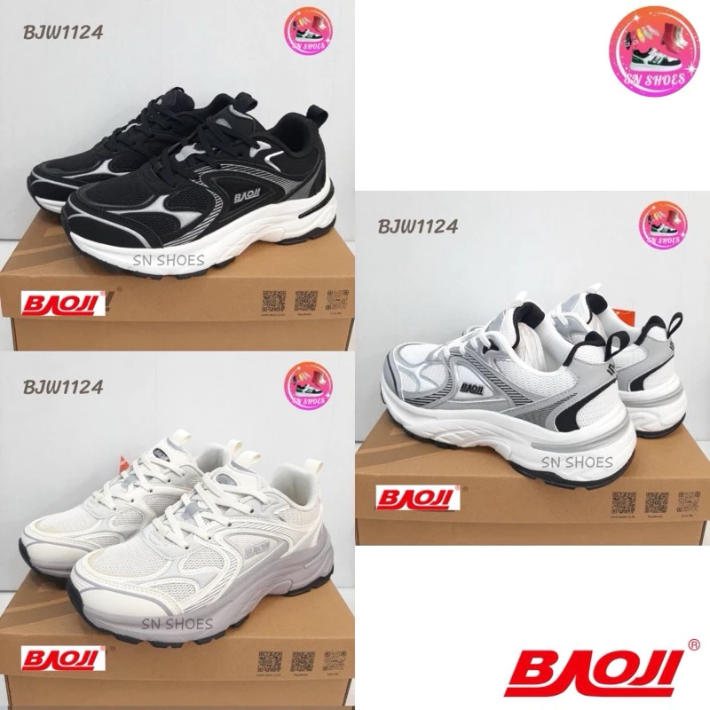รองเท้าผ้าใบ BAOJI เเท้100% BJW 1124 รองเท้าผ้าใบผู้หญิง ไซร้ 37-41