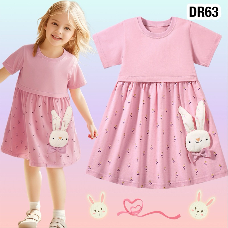 พร้อมส่งจากไทย ชุดเดรสเด็ก Brand Little Maven DR63 ชุดเดรสน่ารัก ผ้านิ่ม ใส่สบาย น่ารักมาก