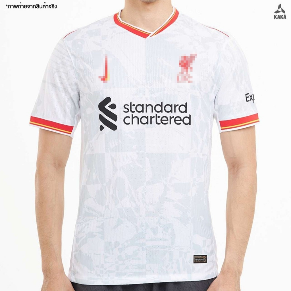 New เสื้อฟุตบอล Liverpool สีขาว Third ( Player Ver. ) 2024-25