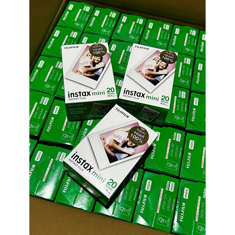 ของแท้ 💯 Instax mini film ฟิล์มโพลารอยด์ กล่อง 10/20 ใบ (ล็อต2027)