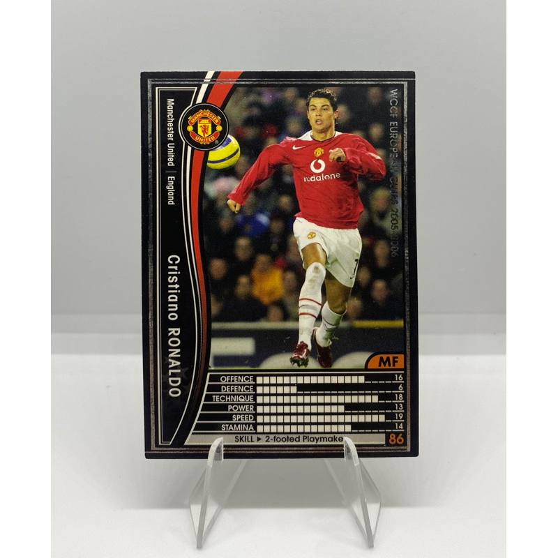 การ์ดฟุตบอล Cristiano Ronaldo Manchester United Soccer card  2005-06 Panini WCCF