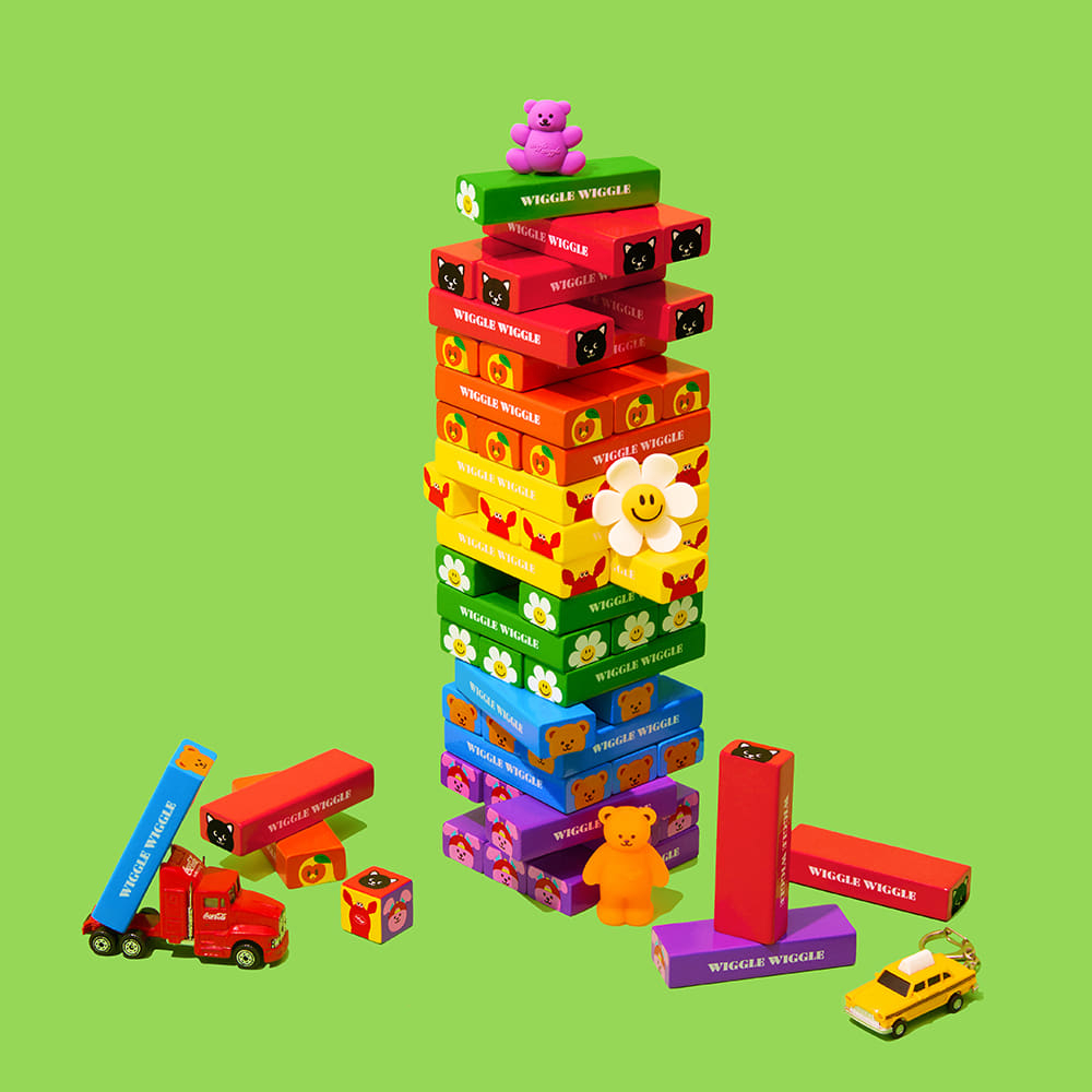 ( พร้อมส่ง ) Wiggle Wiggle Wood Block Set เกมส์ของเล่นไม้