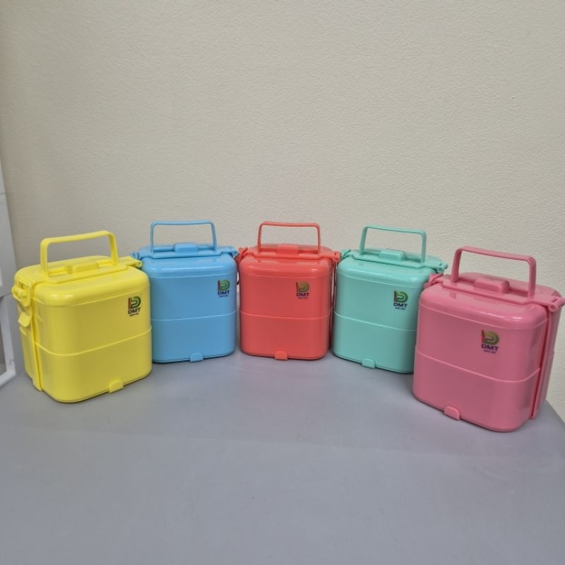 ปิ่นโต 2ชั้น ทรงเหลี่ยม