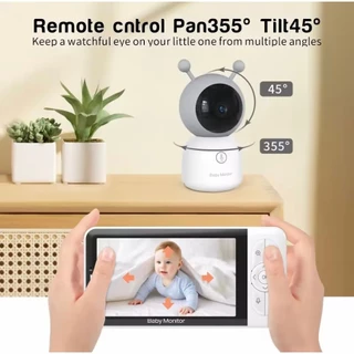 Smart WiFi Baby Monitors 5.0 นิ้ว 1080p HD NightVision Remote Pan Tilt Zoom 2-Way Talk FreeSmart โทรศัพท์ App จอภาพเด็ก