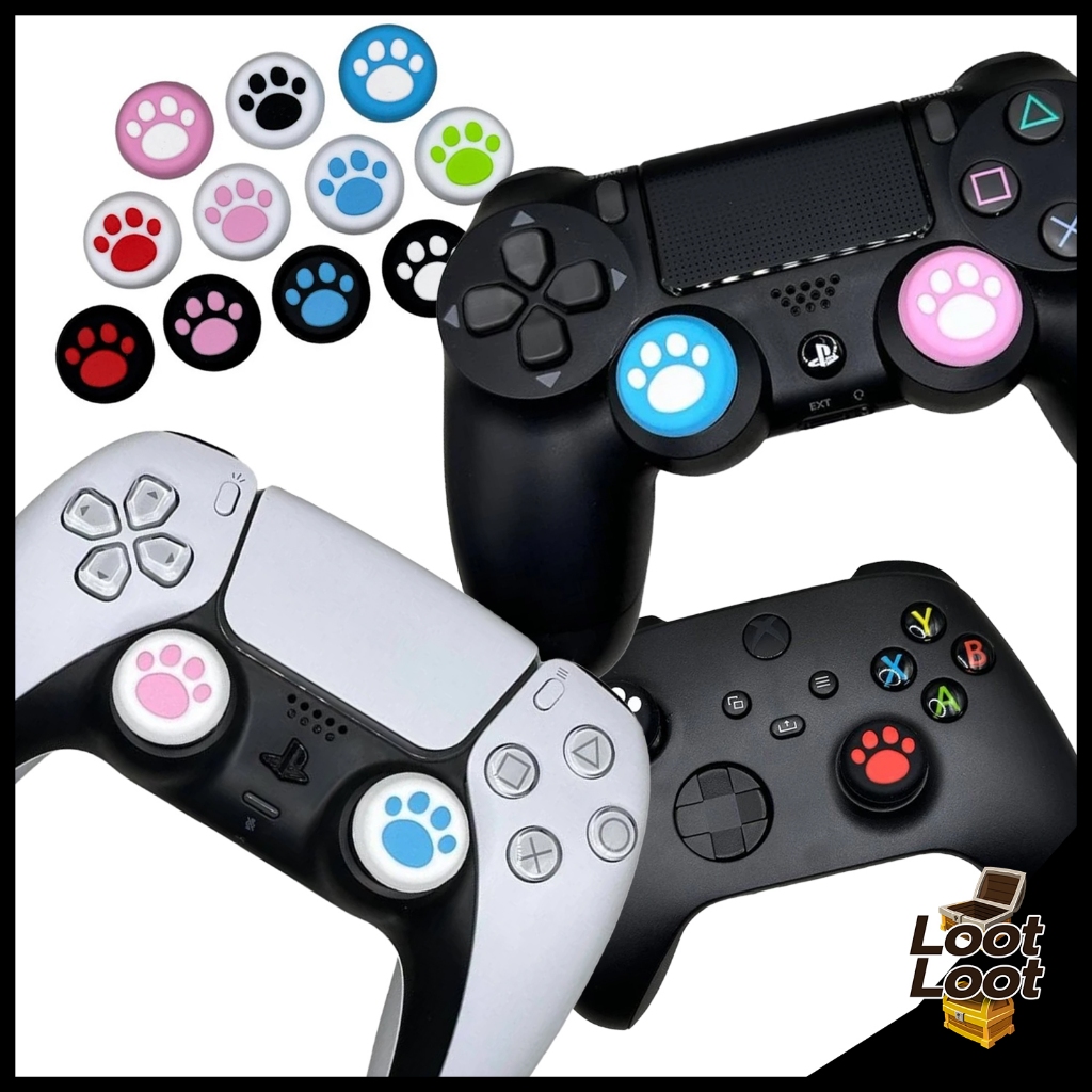 (1อัน) ซิลิโคนอนาล็อกเท้าแมว PS3 PS4 PS5 Xbox360 XboxOne XboxSeries Joy-Pro