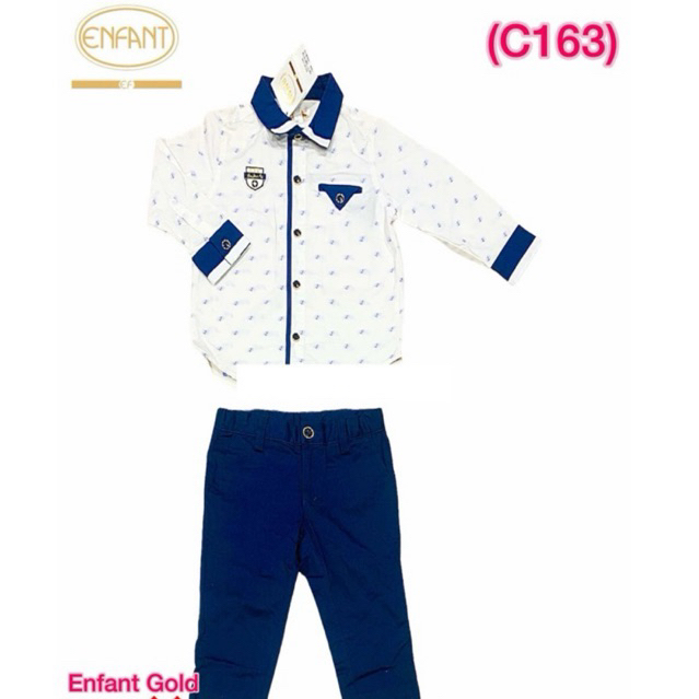 Enfant Gold ชุดออกงาน ชุดหล่อ เสื้อ+กางเกง Size 6-12เดือน,2ปี-3ปี,3ปี-4ปี-5ปี