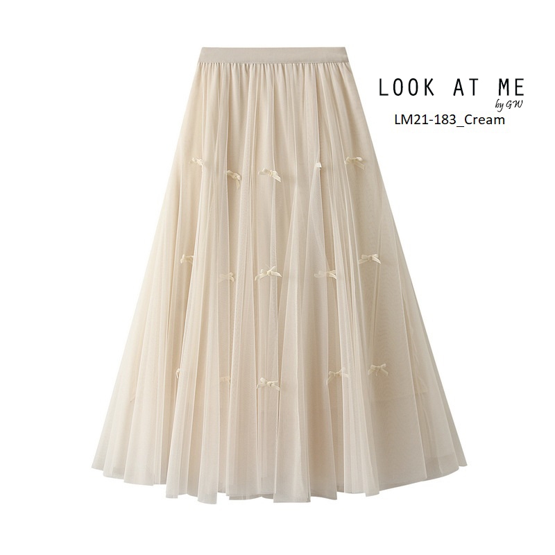 **พร้อมส่ง**กระโปรงผ้ามุ้ง 3 ชั้น ชั้นนอกแต่งโบว์เล็กๆ ซับในเนื้อผ้านิ่มใส่สบาย สวยหรูมากค่ะ