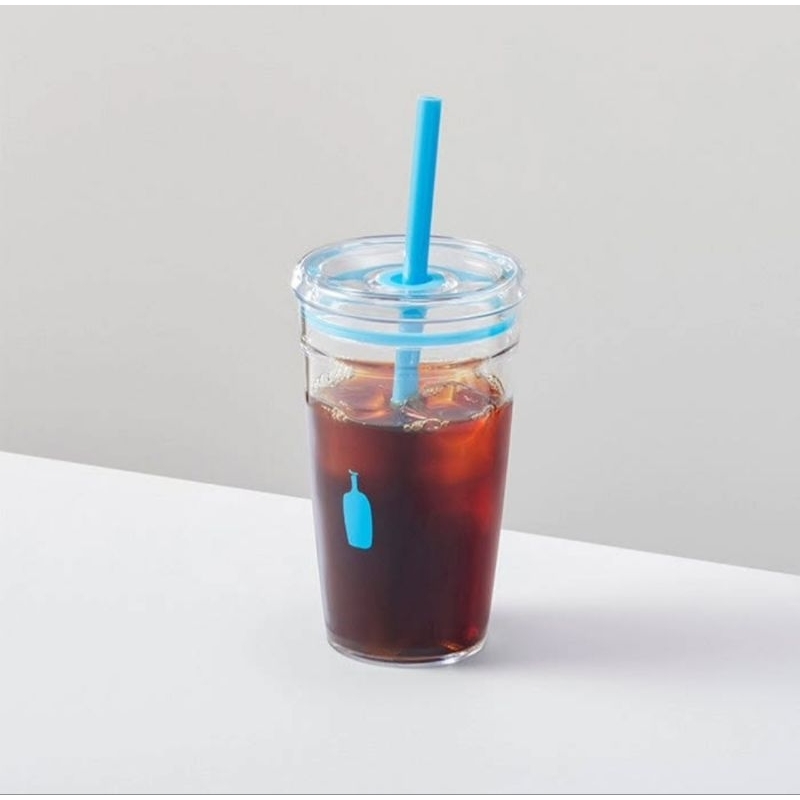 พร้อมส่ง แก้วใส Blue bottle  16oz (454ml)เป็นพลาสติก ของแท้ 100%