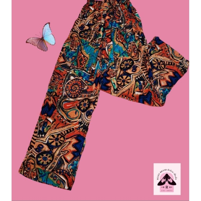 กางเกงโบฮีเมียน Bohemian pants ลายเร้กเก้สไตล์ ผ้าสปันเรย่อน