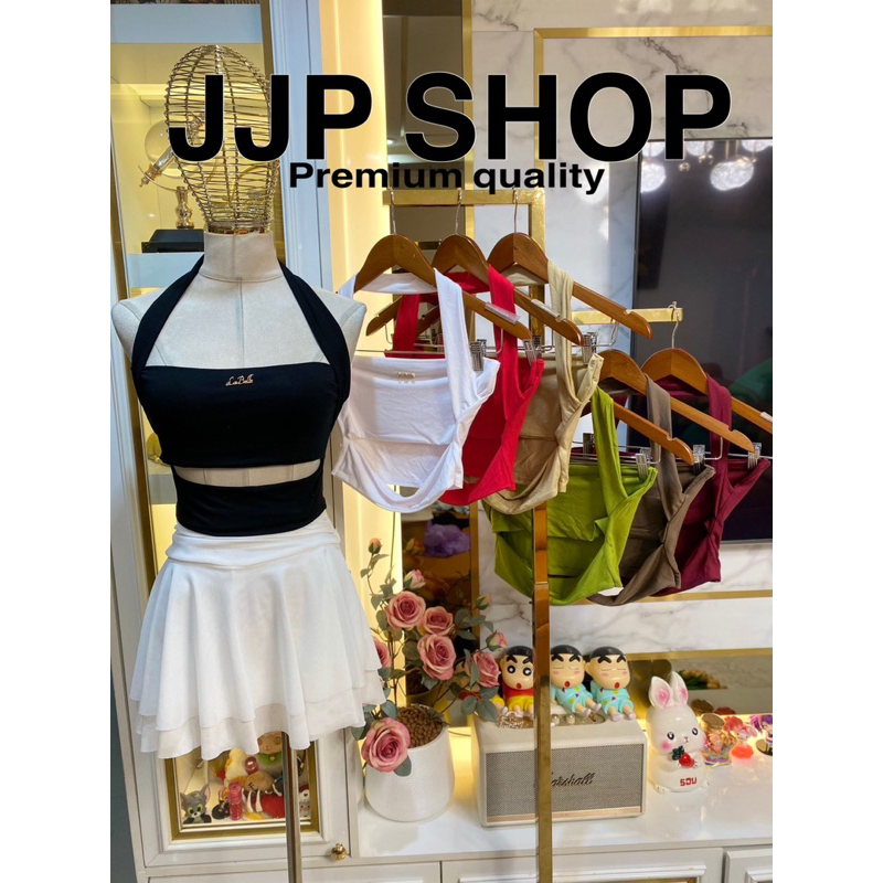 เสื้อครอปสายคล้องคอ สวยๆ แซ่บๆ แหวกหน้า ติดอะไหล่ สวยแซ่บ ดูดี ปังสุดๆ