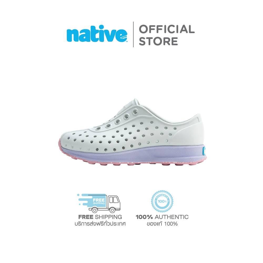 Native รองเท้ากันน้ำเด็กโต EVA รุ่น Robbie Hyams Grey/Future Purple/Balos Speckle Rubber