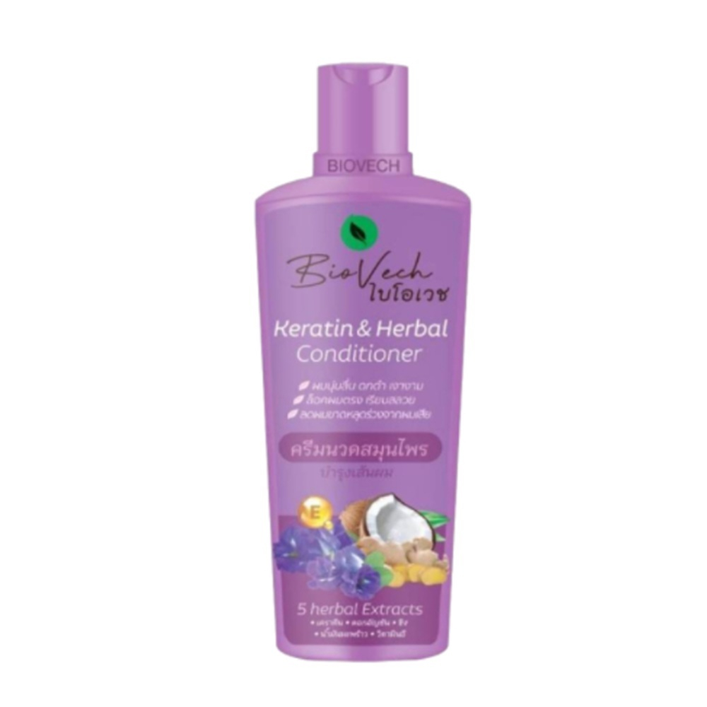 (แท้) Bio Vech Keratin & Herbal Conditioner 225ml. ไบโอเวช เคราติน แอนด์ เฮอร์เบิล คอนดิชันเนอร์ ครีมนวดผม