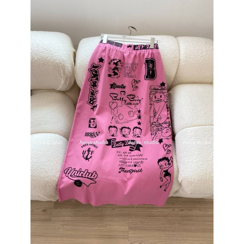 Aviva studio 🤍🩷 กระโปรงยาวเบตตี้